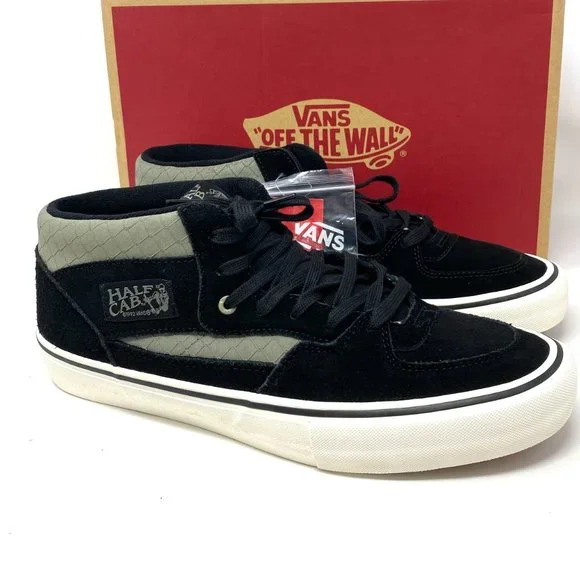 VANS Half Cab Pro Black Suede Canvas Mid Sneakers Men’s 12 Size VN0A38CP2LA - Picture 4 of 8